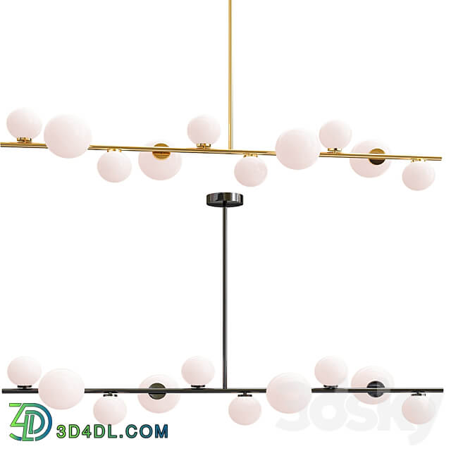 Pendant light Modern Chandelier Led Gold Black Bar