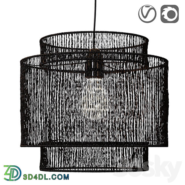 Pendant light Natural hemp lamp Yaku