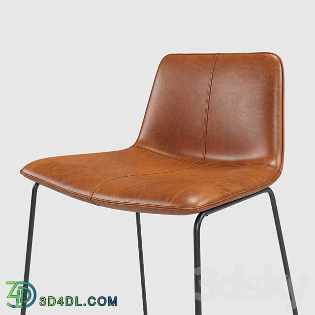 Westelm Slope Leather Bar Stool