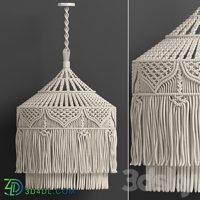 Pendant light macrame chandelier 05