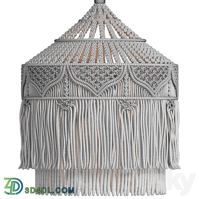 Pendant light macrame chandelier 05