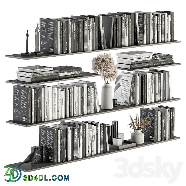 Decorative Set on Shelves and Decor objects Set 07