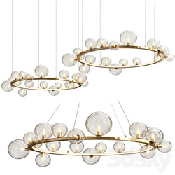 Pendant light LED Postmodern Iron Glass Bubble Round Gold Black Silver Pendant Lights 