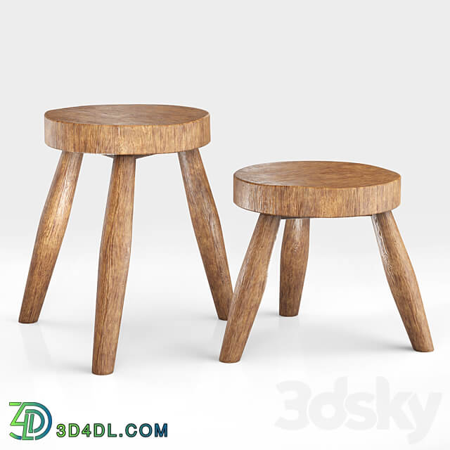 Zara Home Wooden Teak Stool 02