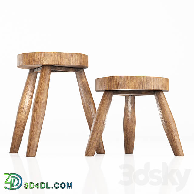 Zara Home Wooden Teak Stool 02