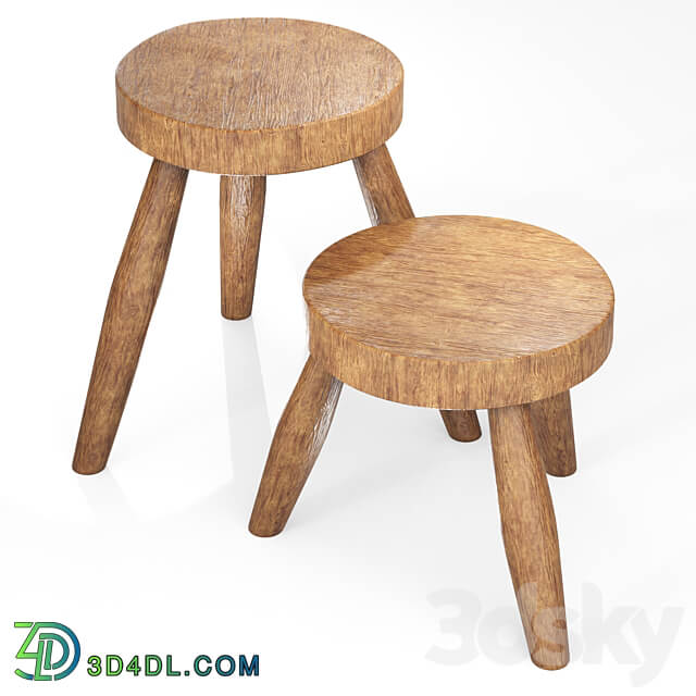 Zara Home Wooden Teak Stool 02