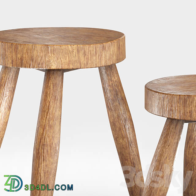 Zara Home Wooden Teak Stool 02