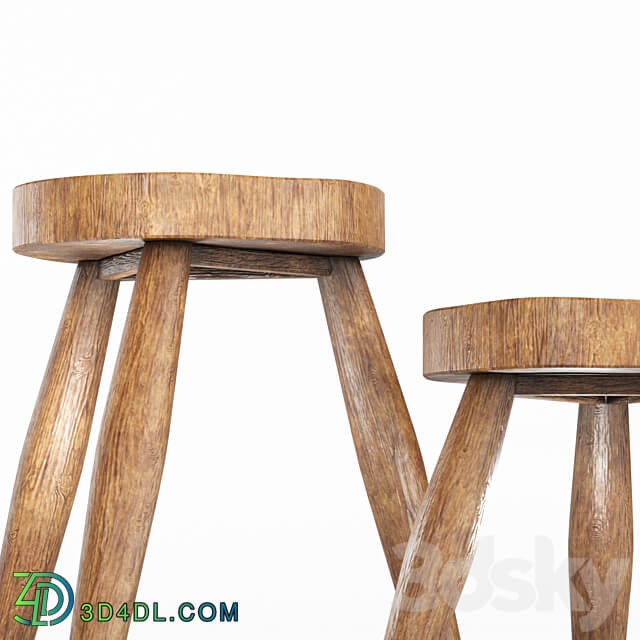 Zara Home Wooden Teak Stool 02