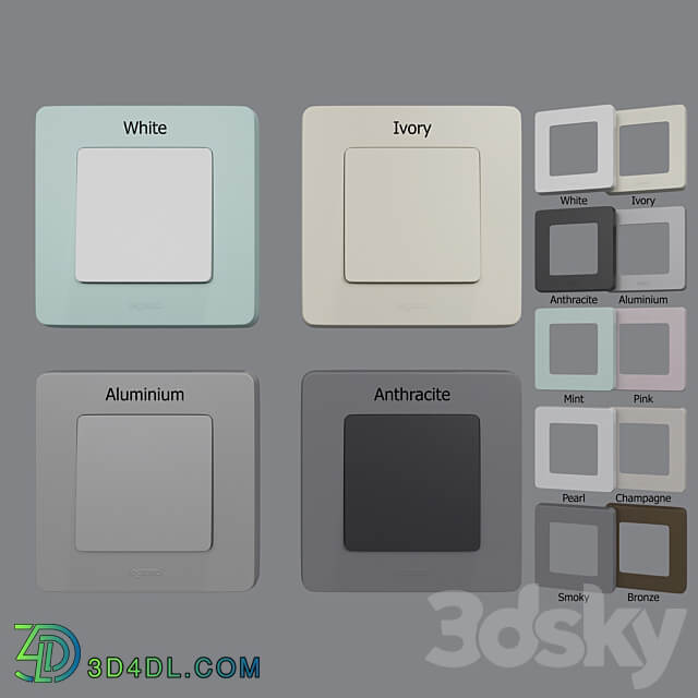 Legrand Inspiria sockets and switches Miscellaneous 3D Models 3DSKY