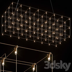 QUASAR UNIVERSE SQUARE DOUBLE SUSPENSION LAMP 87 5 cm Pendant light 3D Models 3DSKY 