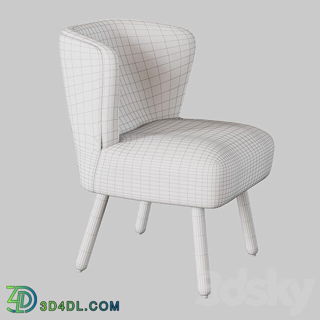 ZARA HOME TERRYCLOTH ARMCHAIR 3D Models 3DSKY