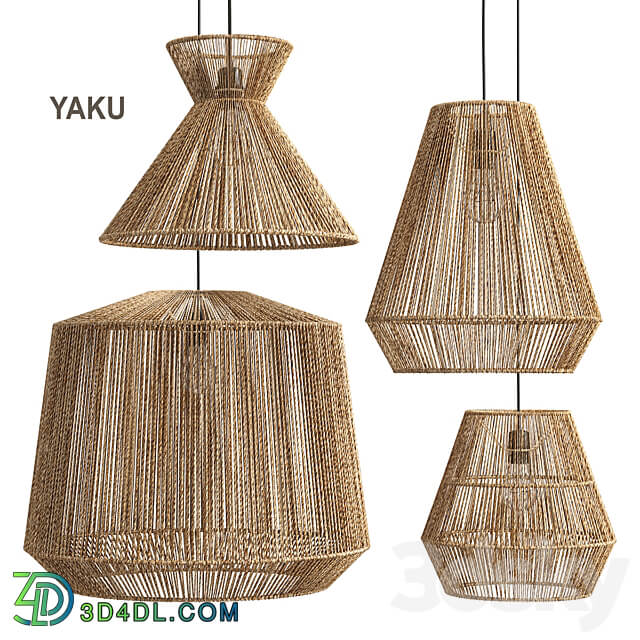 Hemp lamp Yaku LA REDOUTE Pendant light 3D Models 3DSKY