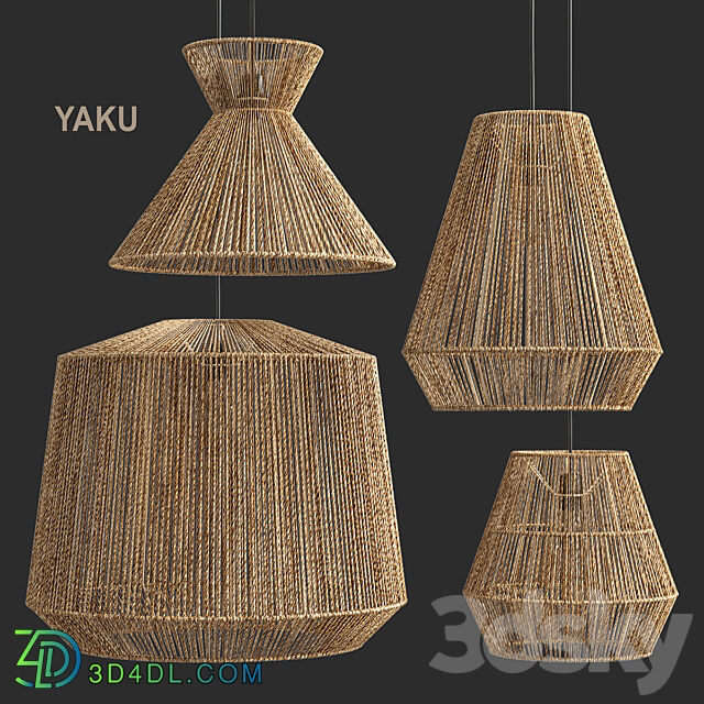 Hemp lamp Yaku LA REDOUTE Pendant light 3D Models 3DSKY