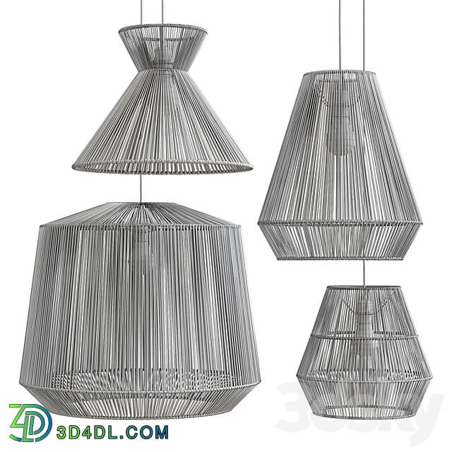 Hemp lamp Yaku LA REDOUTE Pendant light 3D Models 3DSKY