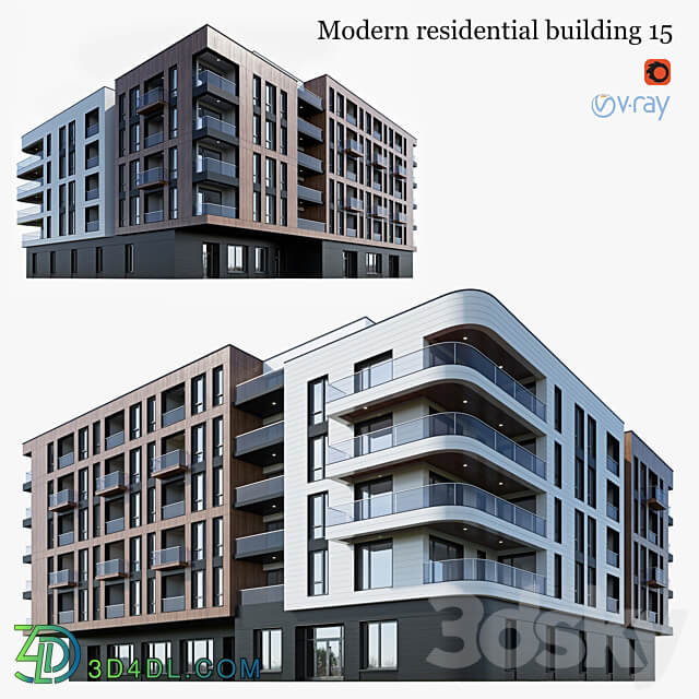 residential building 15 3D Models 3DSKY