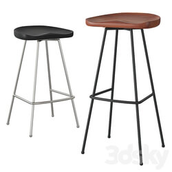 Rejuvenation Randle tractor bar stool and counter stool with metal legs 3D Models 3DSKY 