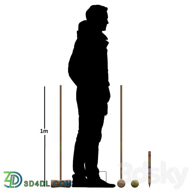 Croquet set 3D Models 3DSKY