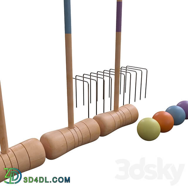 Croquet set 3D Models 3DSKY