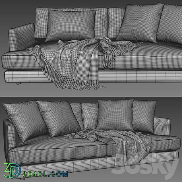 West Elm Haven 2 Seater 3D Models 3DSKY