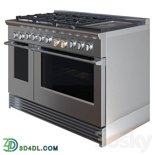 Professional Gas Range 3D Models 3DSKY