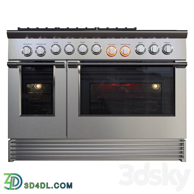 Professional Gas Range 3D Models 3DSKY