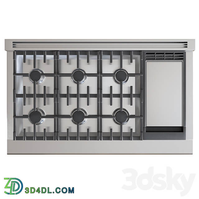 Professional Gas Range 3D Models 3DSKY