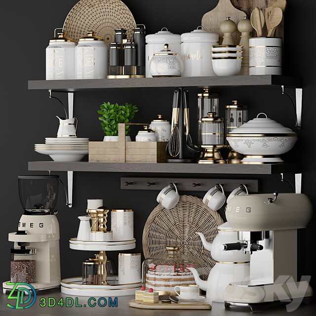 Kitchen set 001 3D Models 3DSKY