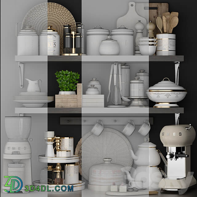 Kitchen set 001 3D Models 3DSKY