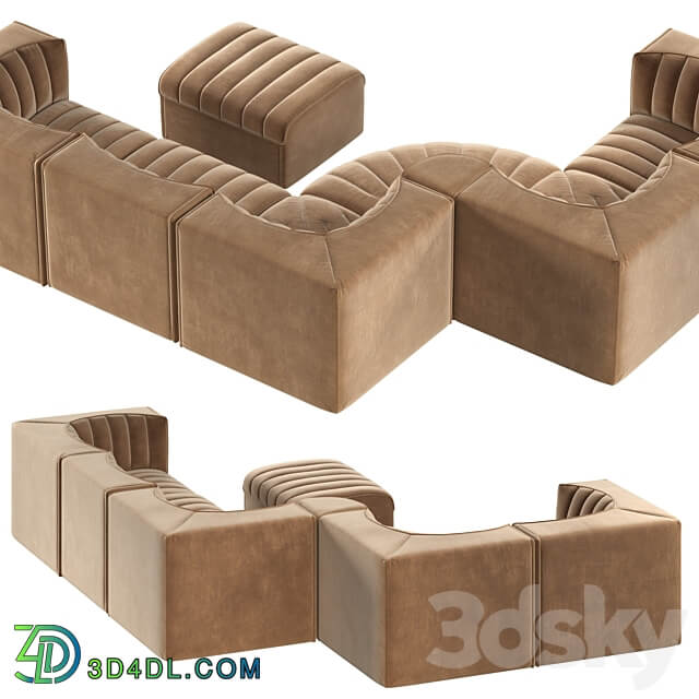 Arflex sofa 9000 Modular set 3D Models 3DSKY