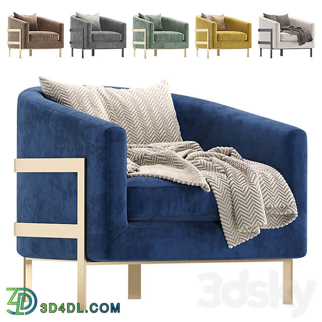 Armchair LAWRENCE Cazarina Interiors Кресло ЛОУРЕНС 3D Models