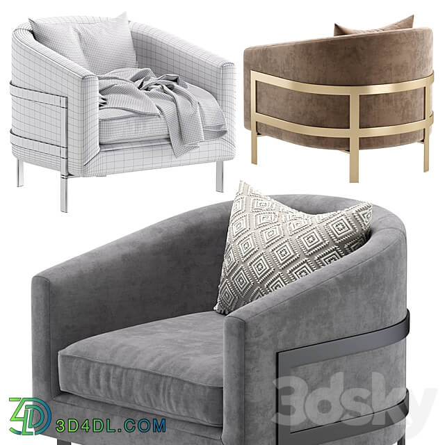 Armchair LAWRENCE Cazarina Interiors Кресло ЛОУРЕНС 3D Models