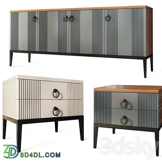 Chest of drawers and bedside tables Mass. Sideboard nightstand by Vivense Sideboard Chest of drawer 3D Models 3DSKY