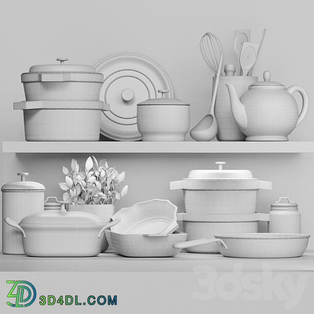 A set of utensils for the kitchen 4 3D Models