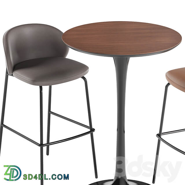 Tulip princeton barstool boconcept Table Chair 3D Models 3DSKY