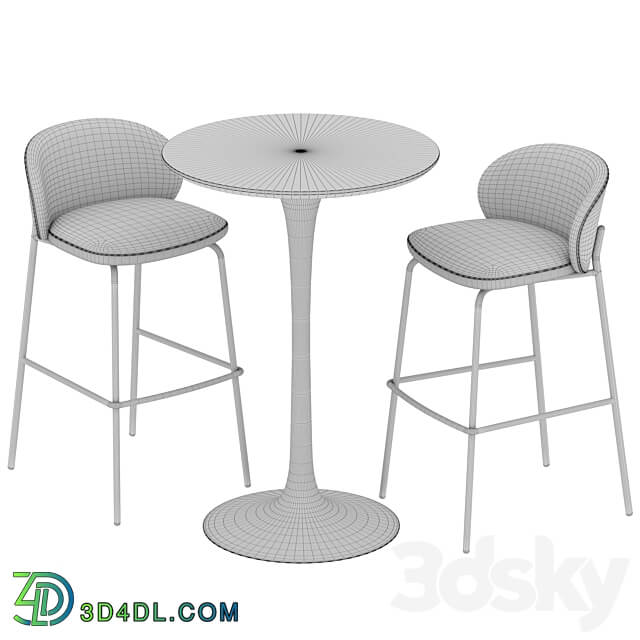 Tulip princeton barstool boconcept Table Chair 3D Models 3DSKY