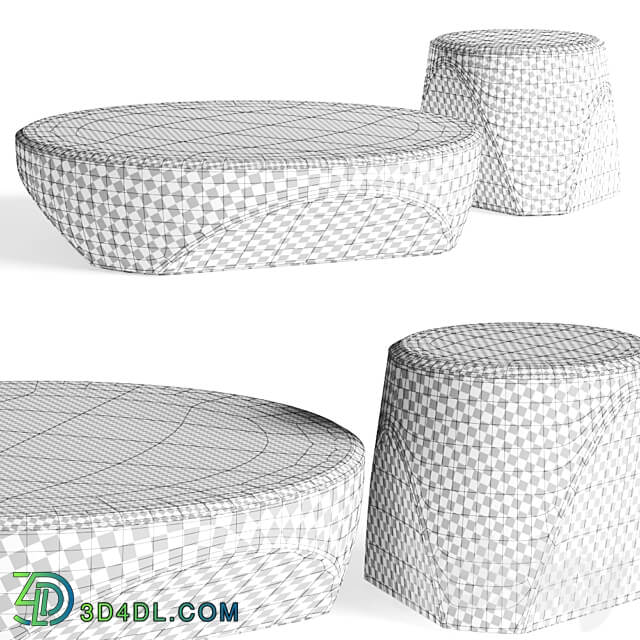 Roberto Cavalli Jipe Coffee Tables 3D Models