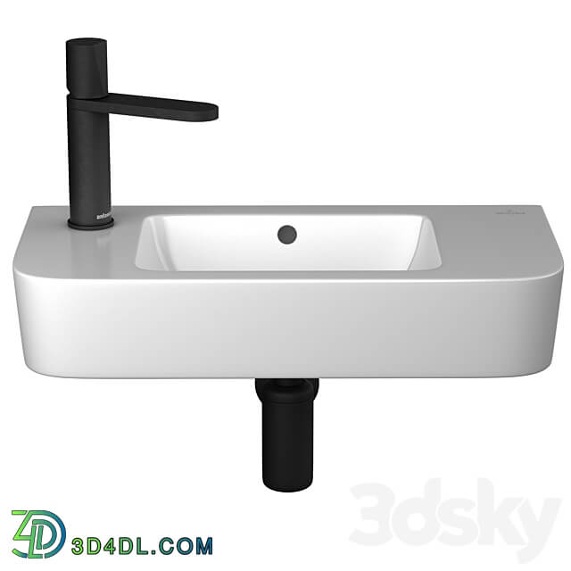 Villeroy Boch O.novo Compact 2 washbasin Antoniolupi Indigo mixer 3D Models 3DSKY