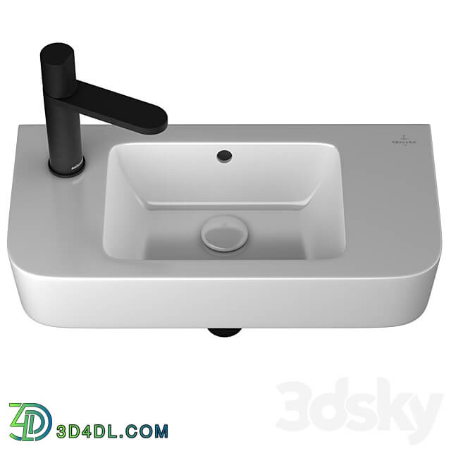 Villeroy Boch O.novo Compact 2 washbasin Antoniolupi Indigo mixer 3D Models 3DSKY