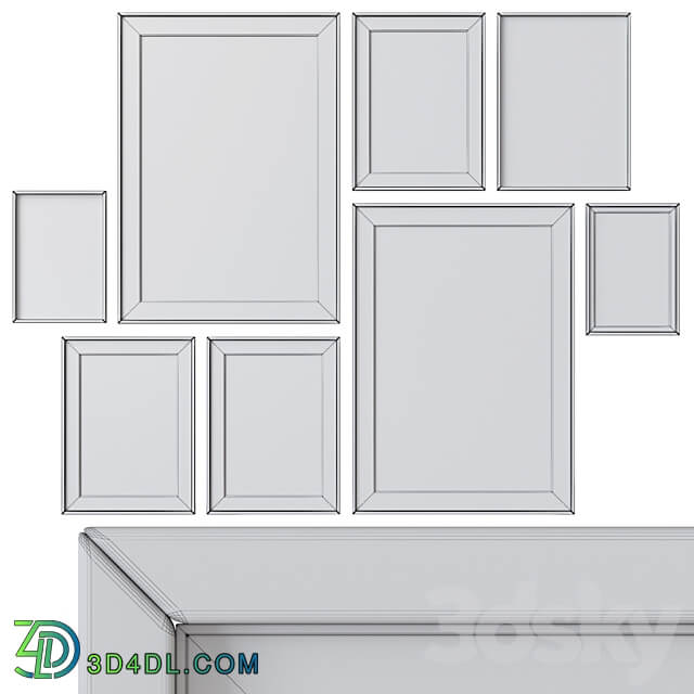 Set of wall paintings 1443 3D Models