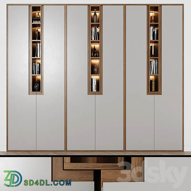 Contemporary wardrobe 30 Wardrobe Display cabinets 3D Models