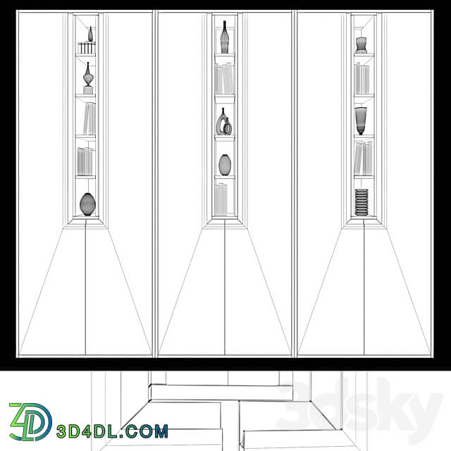 Contemporary wardrobe 30 Wardrobe Display cabinets 3D Models