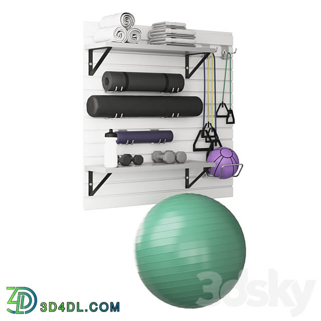 Home Fitness Set White 3D Models 3DSKY