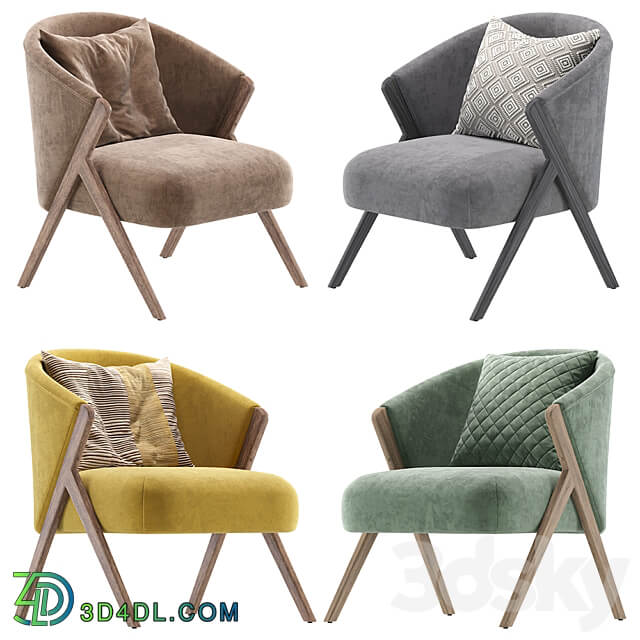 Upholstered Boucle Armchair Zara Home 3D Models 3DSKY