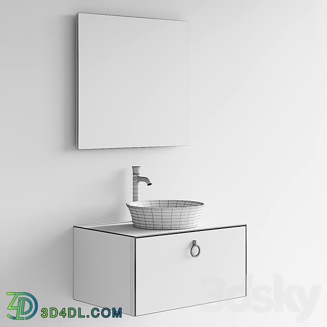 Duravit White Tulip Vanity Unit Set 3 3D Models 3DSKY