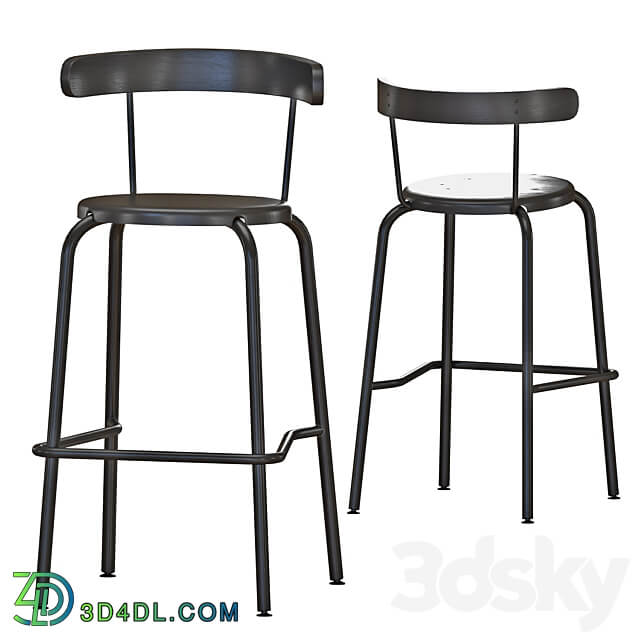 IKEA STENSELE Bar Table and Stools Table Chair 3D Models 3DSKY