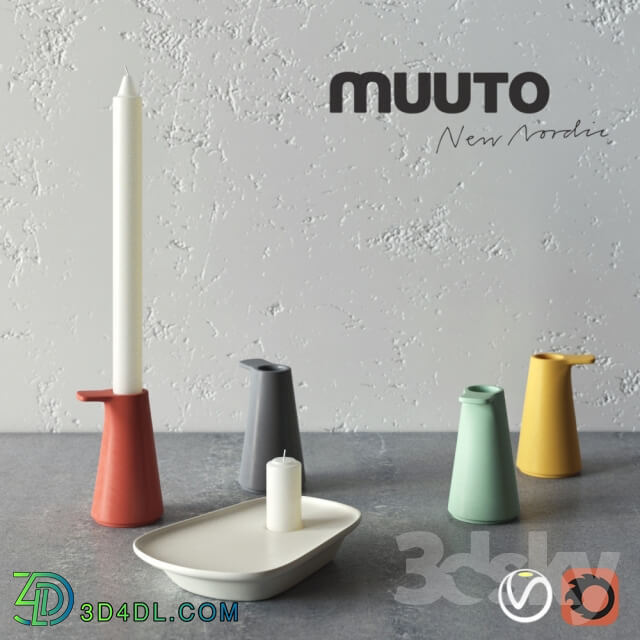 Grip and FLOAT candlesticks by MUUTO