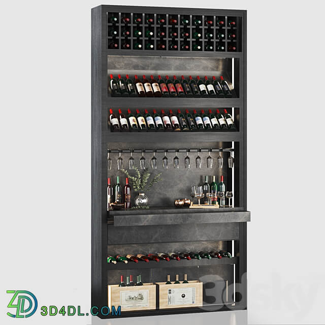 minibar wine shelf 3D Models 3DSKY