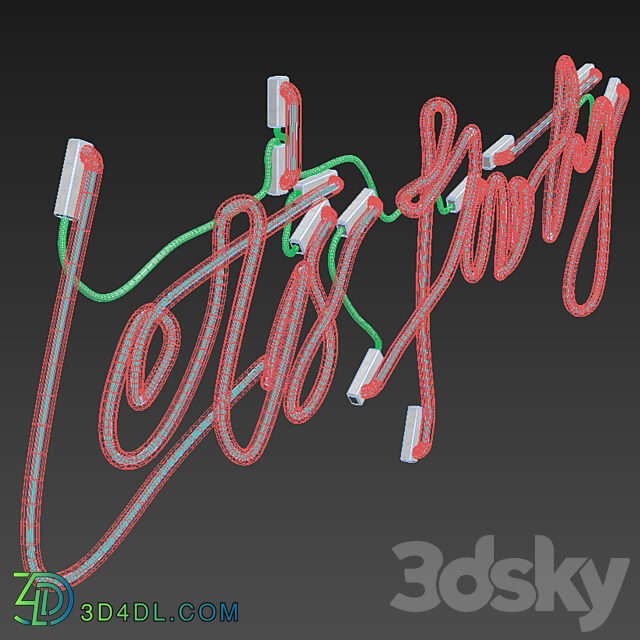Light modules. Set 57. Neon Technical lighting 3D Models 3DSKY