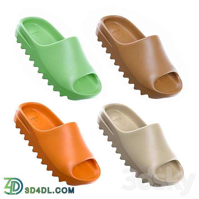 Adidas Yeezy Slide Footwear 3D Models 3DSKY