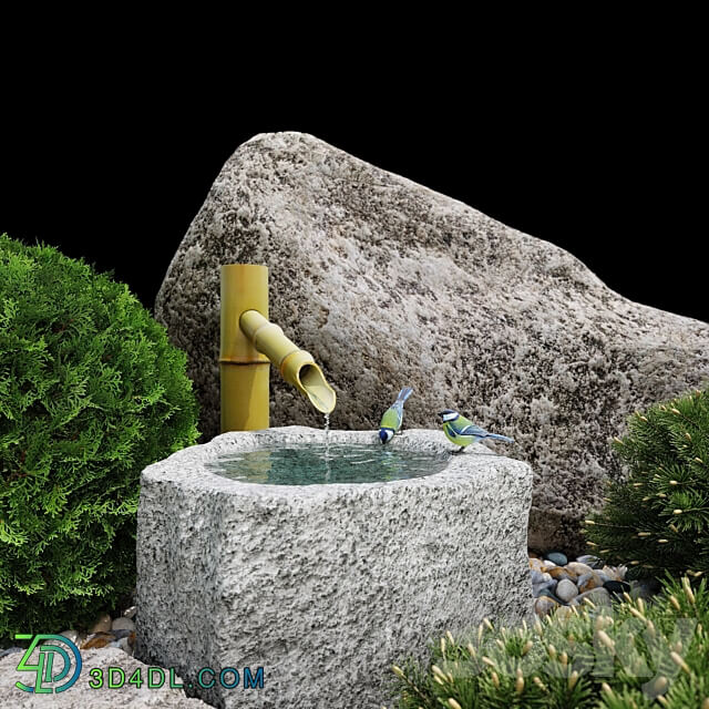 Rock garden. Tsukubai Rock garden. Tsukubai Other 3D Models 3DSKY